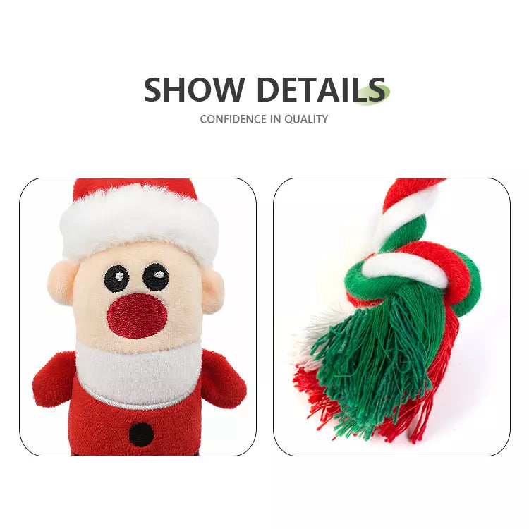 Christmas Squeaky Dog Toys (3-Pack)