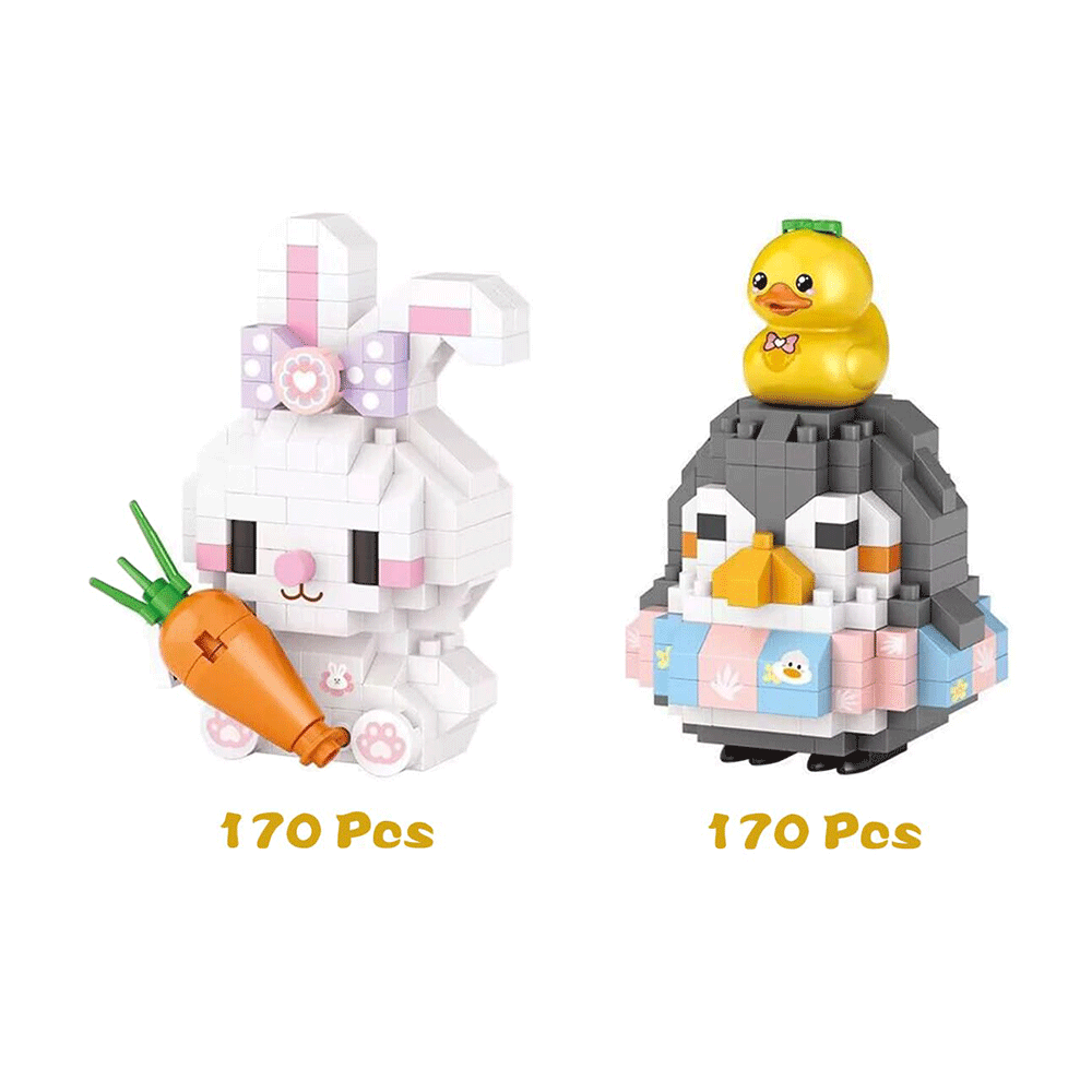 4 Pack Easter Building Block Toys